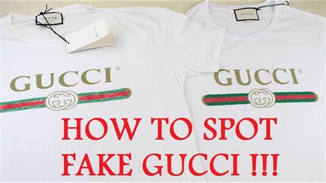 real vs fake gucci logo shirt|Gucci logo authentic.